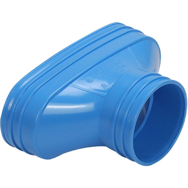 Wavin Ventiza Overgang PVC oval 195x80 mm til 80 mm M/M