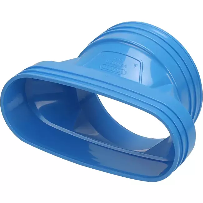 Wavin Ventiza Overgang PVC oval 195x80 mm til 125 mm M/M