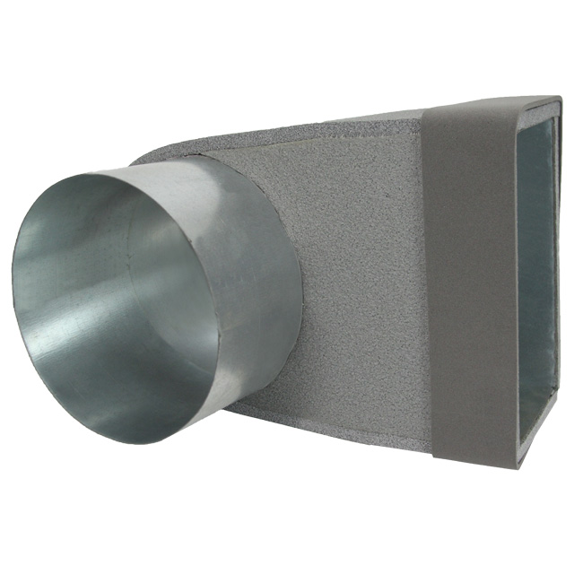 Thermoduct lepe hjørnestykke enkelt symmetrisk 220x80 mm til diameter 160 mm