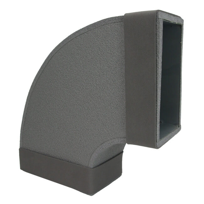 Thermoduct pour-in bøjning 90 grader 300x80 mm vandret