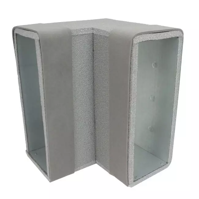 Thermoduct-bøjning 90 grader 170x80 lodret til kanalføring