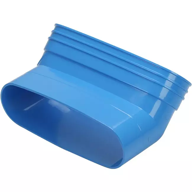 Wavin Ventiza Bøjning 45 grader PVC oval 195x80 mm vertikal M/S