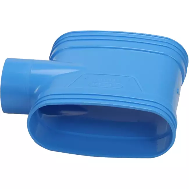 Wavin Ventiza T-stykke PVC oval 195x80 mm M/M/M