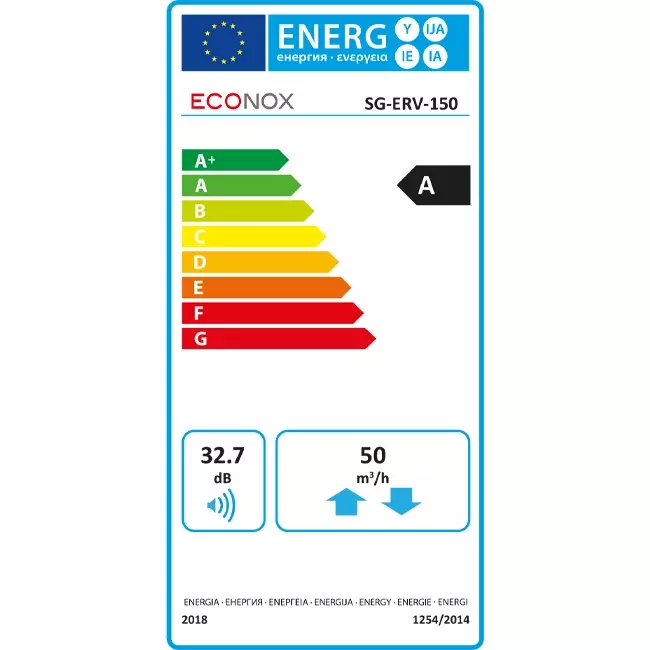 Econox Eco Pair Plus decentral varmegenvindingsenhed SG-ERV-150 sort