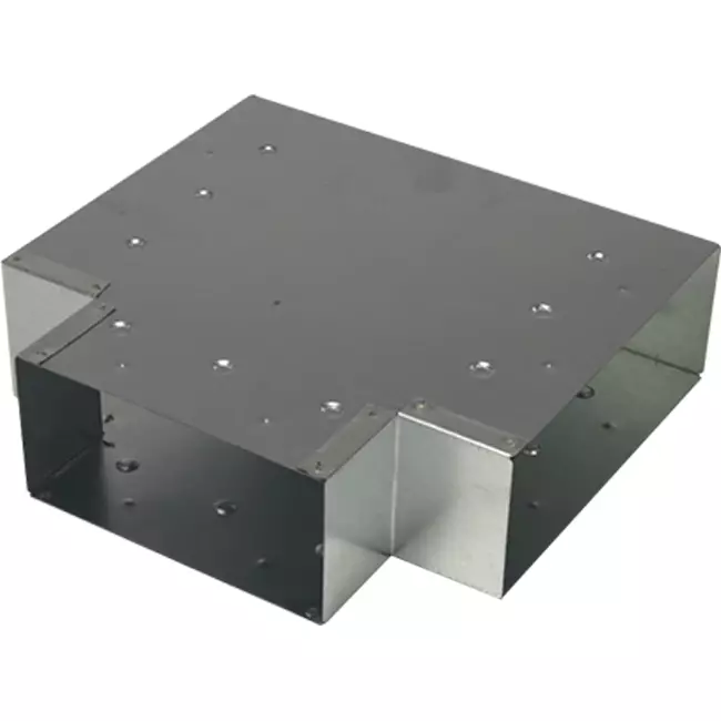 T-stykke (vinklet) 90 grader 220x80 mm - 170x80 mm til røggassystem