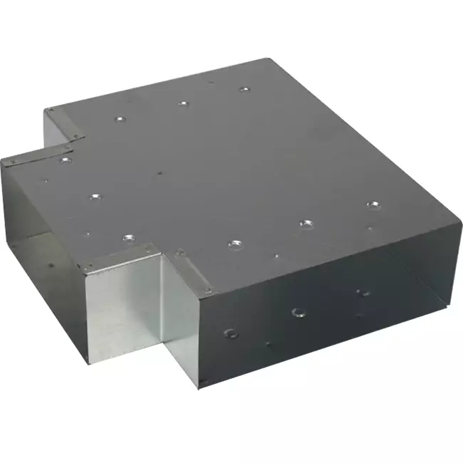 T-stykke (vinklet) 90 grader 220x80 mm - 170x80 mm til røggassystem
