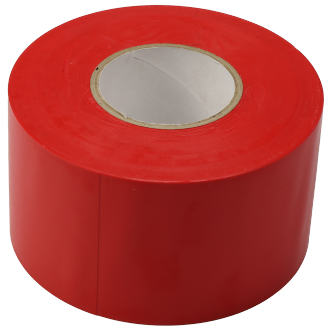 PVC-tape rød 50 mm bred - rulle 33 m