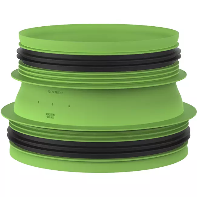 Duco tilslutningsstykke med gummi D160-D180 (M/M)
