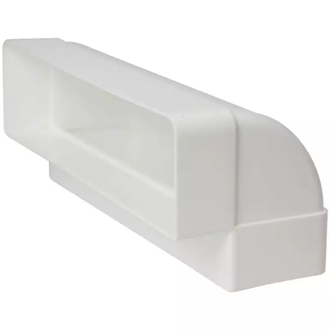 Rektangulær lodret 90° bøjning i plast 220x90mm - KLV29-90