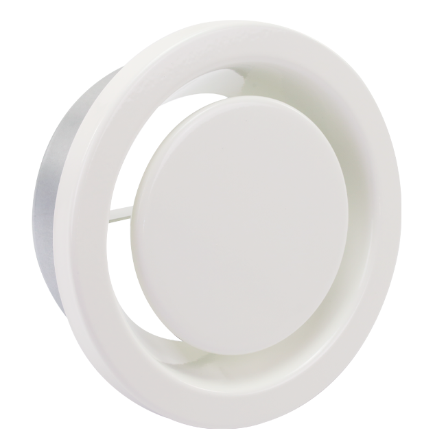 Udluftningsventil 80 mm med metalfjedre - EAV-C80 RAL9010