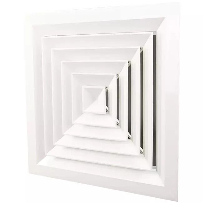 Lamelluftfordeler til loft med 4-vejs luftfordeling – MDCD4-300/445