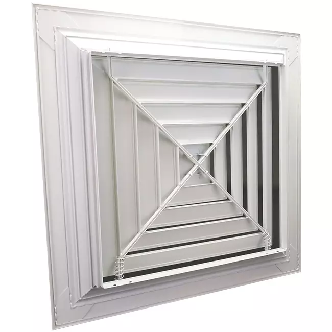 Lamelluftfordeler til loft med 4-vejs luftfordeling – MDCD4-300/445