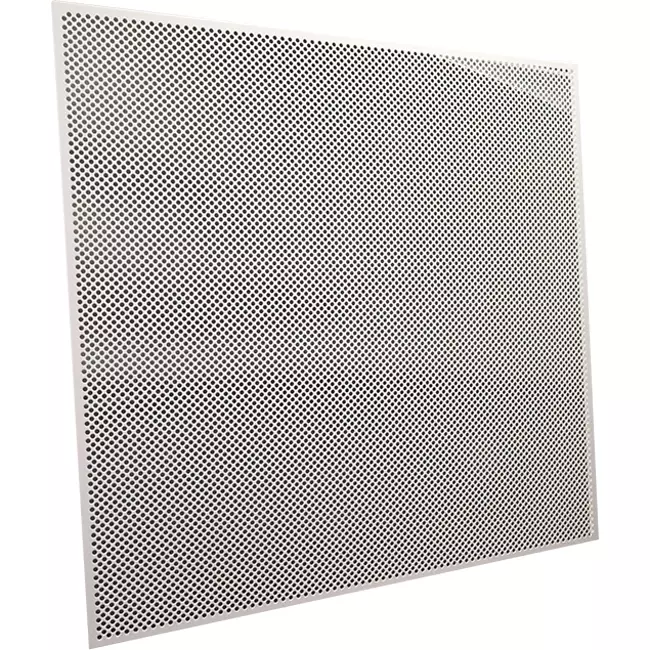 Perforeret loftsplade 600 x 600 mm til indlægning i systemlofter - RAL9010
