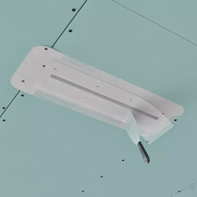 Ergovent rammeløst gitter 500 mm med tilslutningsdiameter 75 mm - standard