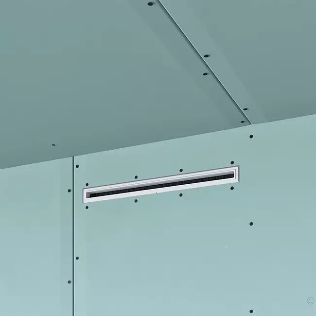 Ergovent rammeløst gitter 500 mm med tilslutningsdiameter 75 mm - standard