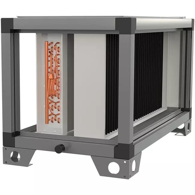 Maxivent reversibel DX-coil 6,63 kW opvarmning, 6,92 kW køling - H CCDX1L