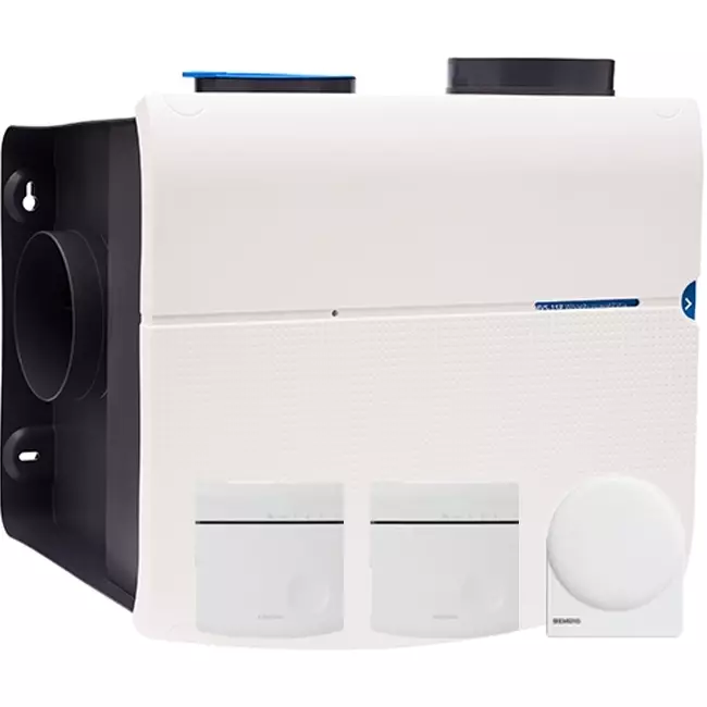 Orcon MVS-15RH CO2B Max Summer Night Comfort 550 m³/h + fugtføler + temperaturføler + CO₂-styring og rumføler - jordet stik