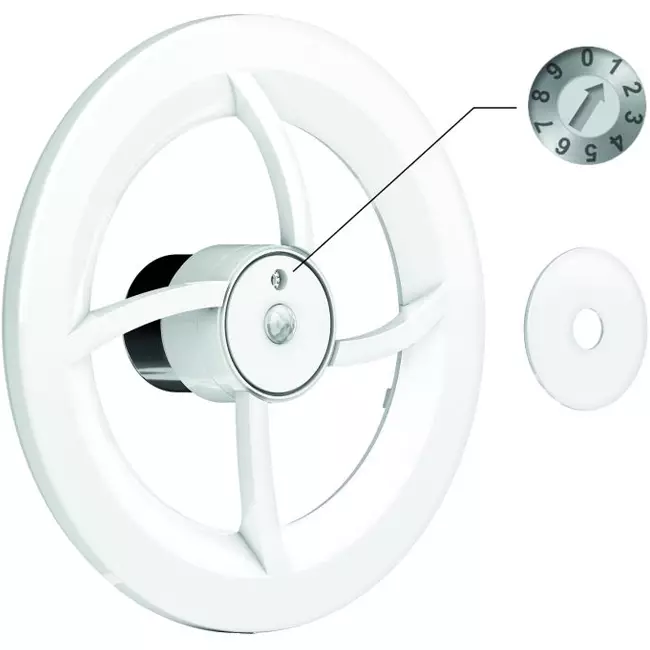 Solara badeværelsesventilator med heat mover - 100 mm diameter - mat hvid