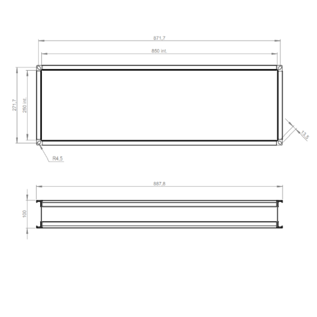 Fleksibelt stik 800 x 250 - VS 8525