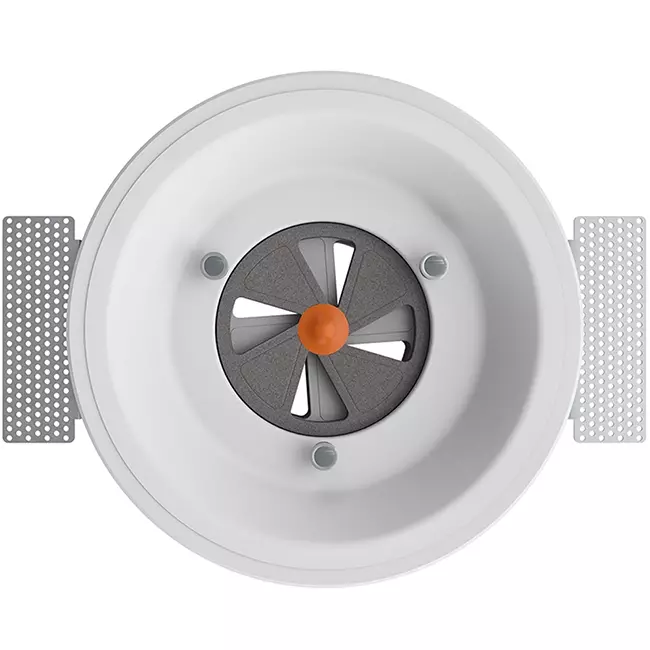 Ergovent indstikbar rammeløs ventilationsventil, rund, 100 mm – med Coanda-effekt