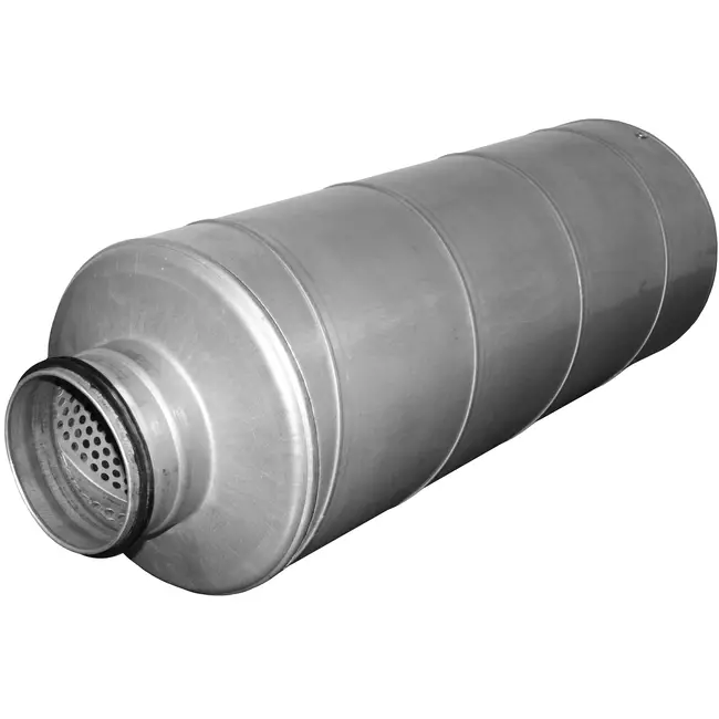 Spiro-SAFE lyddæmper diameter 560 mm - længde 1200 mm (100 mm isolering)