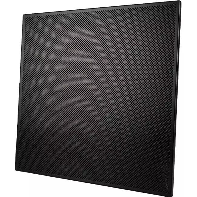 Perforeret loftsplade 600 x 600 mm til indbygning i nedhængte lofter - RAL9005 30% glans