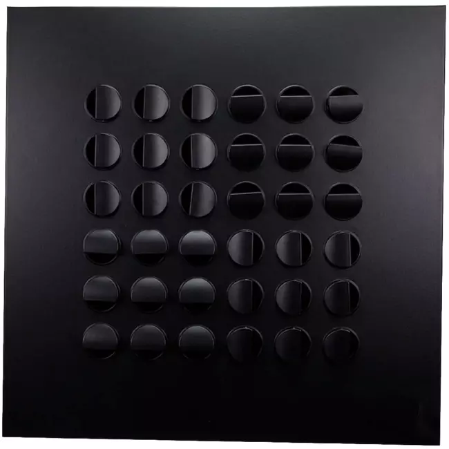 Multinozzle loftsdiffusor 596x596mm - MN48 RAL9005 30% glans