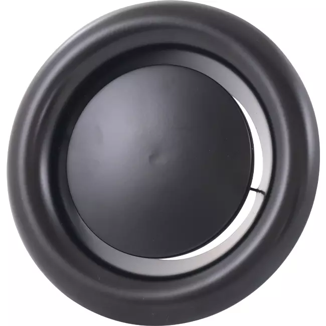 Ventilationsudblæsningsventil 160 mm metal - E-DVS160 RAL9005 30% blank