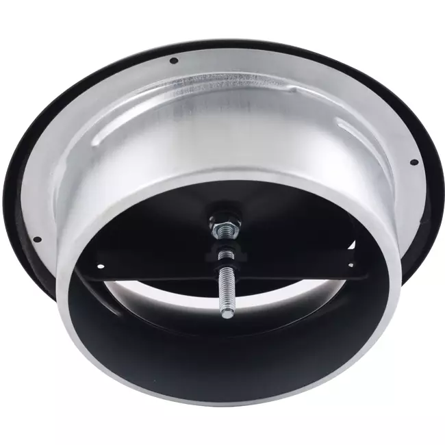 Ventilationsventil 125 mm metal - S-DVS125 RAL9005 30% blank