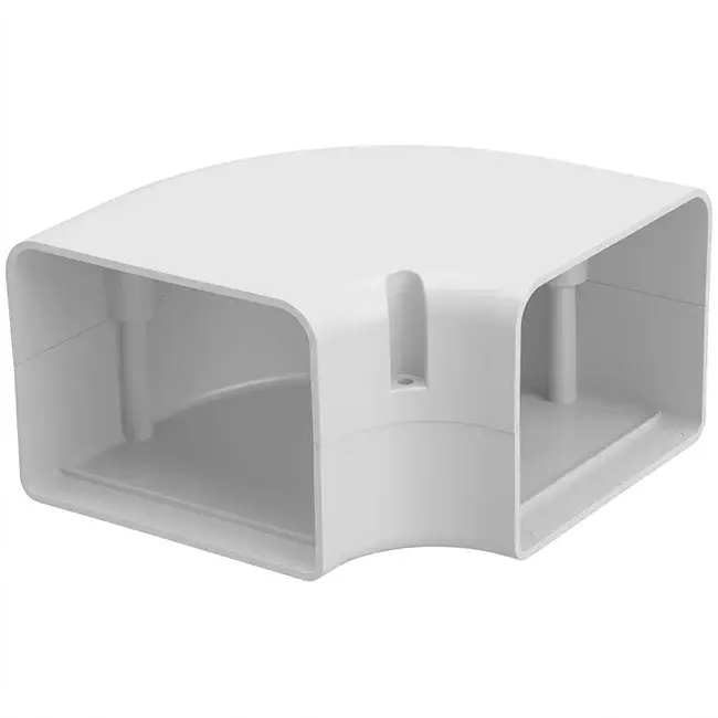 ClimaConnect 90° flad bøjning til monteringskanal 100 mm - RAL 9010