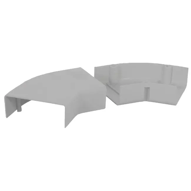 ClimaConnect 45° flad bøjning til monteringskanal 100 mm - RAL 9010