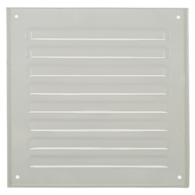 Ydre gitter firkantet 150x150mm aluminium - RAL9010