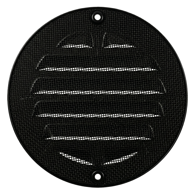Udvendigt gitter cirkulært 200 mm aluminium - RAL9005 30% glans