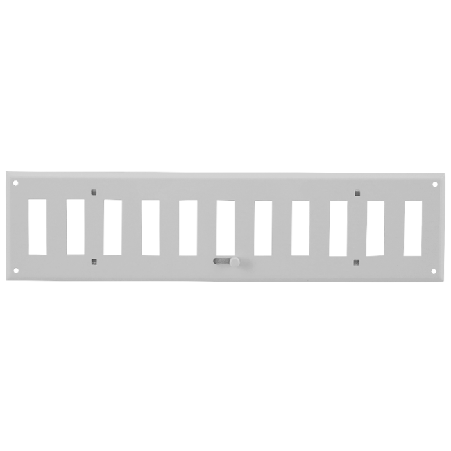 Væggitter justerbar 400x100 mm metal - RAL 9016