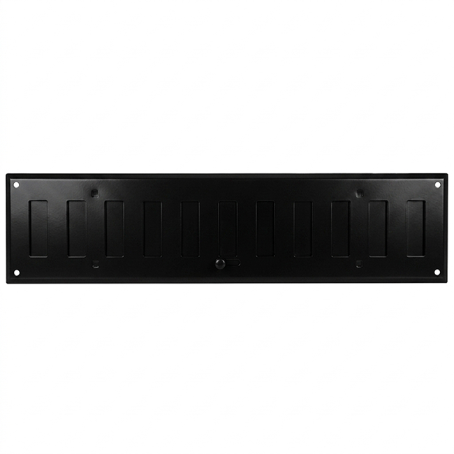 Væggitter justerbar 300x100 mm metal - RAL 9005 30% glans