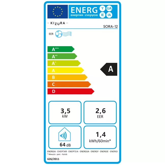 Kizura Sora mobil klimaanlæg R290 3,5 kW
