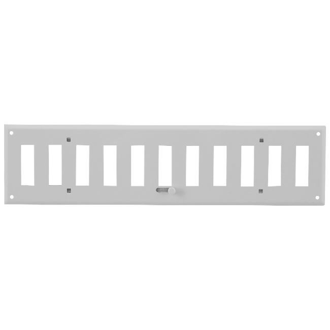 Væggitter justerbar 400x100 mm metal - RAL 9016