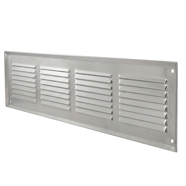 Væggitter 400x100mm aluminium - ubelagt