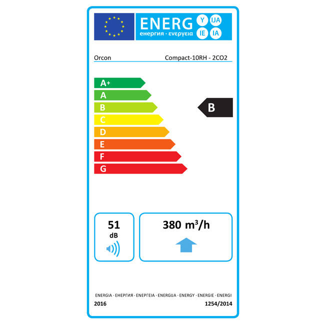 Orcon Compact-10RH + 2x CO2-sensor