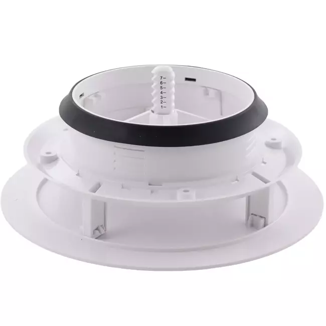 ClimaConnect Design-ventil, rund, Ø 125 mm – hvid