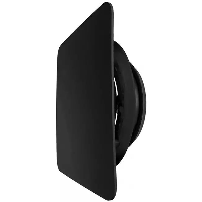 ClimaConnect Design-ventil, firkantet, Ø 125 mm – sort