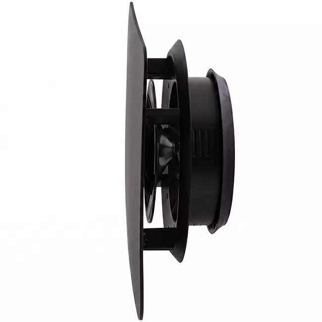 ClimaConnect Design-ventil, firkantet, Ø 125 mm – sort