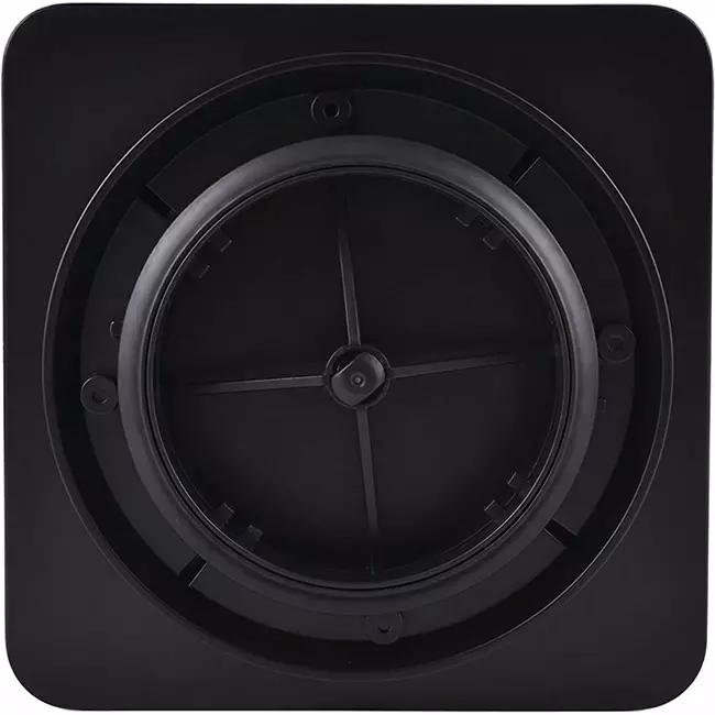 ClimaConnect Design-ventil, firkantet, Ø 125 mm – sort