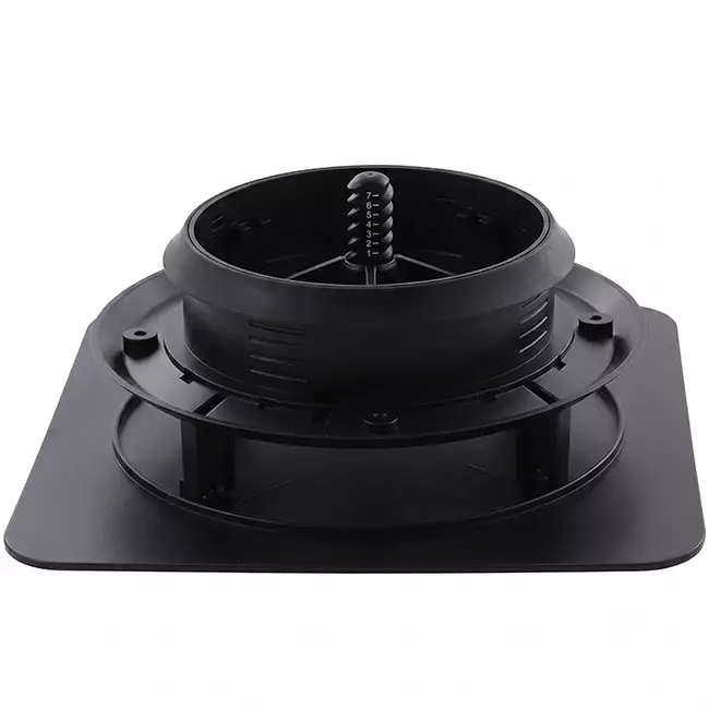 ClimaConnect Design-ventil, firkantet, Ø 125 mm – sort