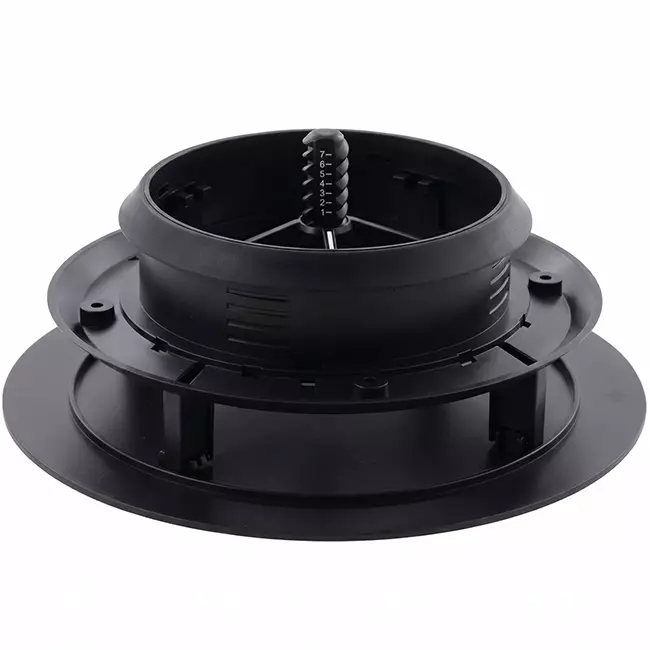 ClimaConnect Design-ventil, rund, Ø 125 mm – sort