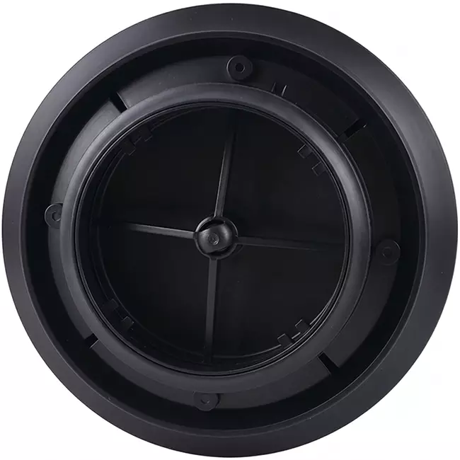 ClimaConnect Design-ventil, rund, Ø 125 mm – sort