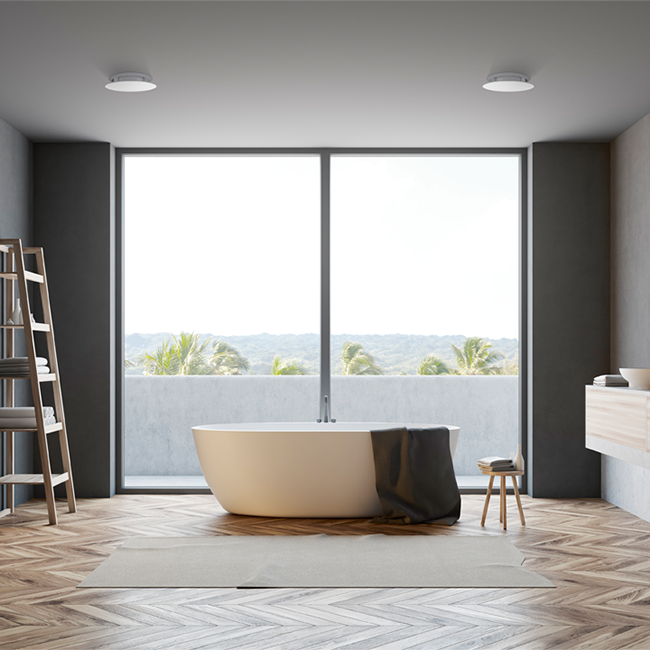 ClimaConnect Design-ventil, rund, Ø 125 mm – hvid
