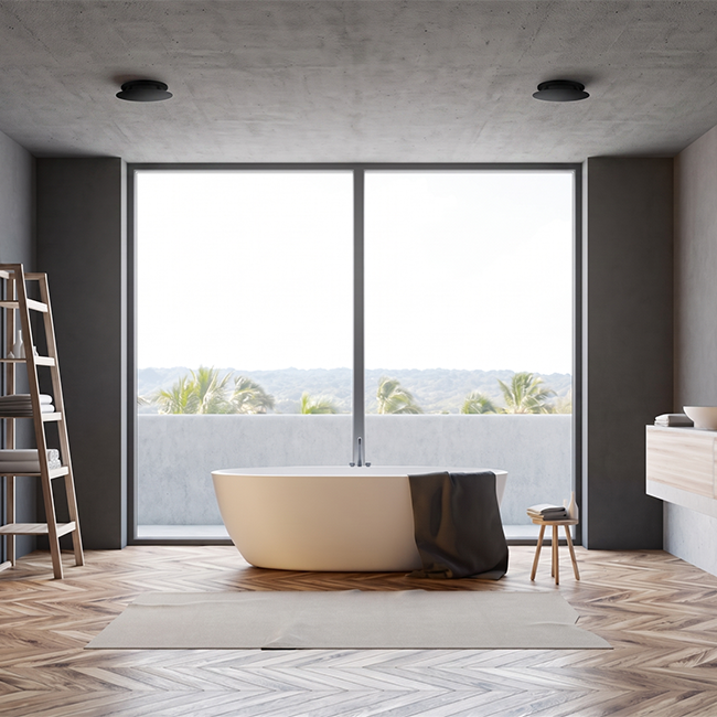 ClimaConnect Design-ventil, rund, Ø 125 mm – sort