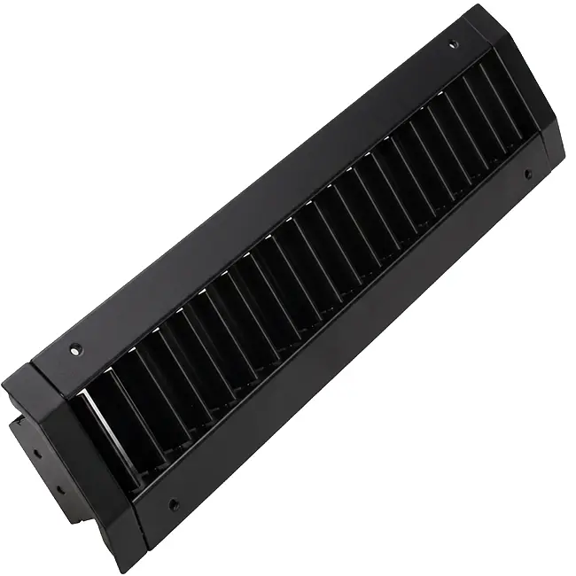 ClimaConnect kanalrist, enkelt justerbar, 425 x 75 mm, til rør fra 160 til 400 mm – RAL 9005