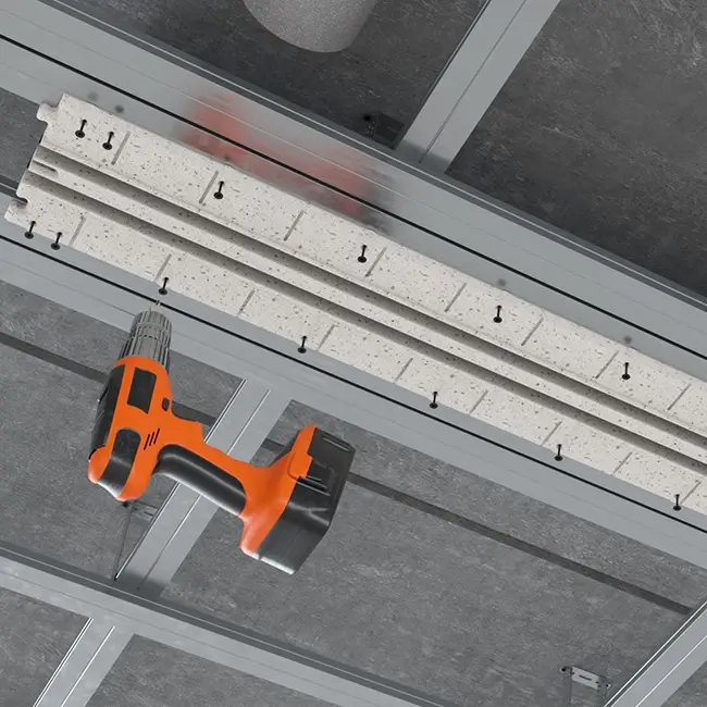 Ergovent rammeløs spaltediffusor 1050 mm med tilslutningsdiameter 125 mm - klimaanlæg - 2 spalter